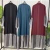 Abbigliamento etnico Eid Open Abaya Dubai Turchia Kaftan Abito da donna musulmana Kimono Ccardigan Abito arabo islamico Ramadan Mubarak Djellaba