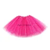 Women Tutu Skirts Clothes Star Glitter Skirt Ballet Fancy Pettiskirt Sequin Stage Dance Wear Dress Party Costume Summer Mesh Tulle Princess Mini Dress