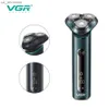 Original VGR Wet Dry Electric Shaver For Men Beard Hair Rechargeable Facial Electric Razor Balds Head Shaving Machine Lithium L230523