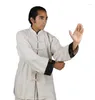 Vêtements ethniques Wu Shu Tai Chi uniforme d'entraînement hommes coton lin été chinois Kungfu costumes femmes Arts martiaux Performance vêtements haut