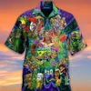Camicie eleganti da uomo Camicie hawaiane Foe Uomo Fungo colorato Manica corta Abbottonatura Camicie cartoni animati Estate Oversize Per uomo Donna 5xl 230612