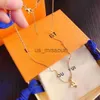 Pendant Necklaces Luxury Brand Heart Pendant Necklaces Gold Plated Simple Love Copper Ring Printed designer necklace Women Designer Jewelry J230612