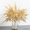 Fleurs séchées artificielles en plastique, fausses plantes de noël dorées, articles décoratifs pour la maison, décoration de chambre à coucher, accessoires de mariage