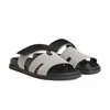 2023 Designer Chypre Sandal for Women Calfskin Leather Black White Beach Flat Sandals Lady Flip Flops Famous Womens Slides Summer Slippers luxury sandale