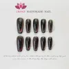 False Nails Handmade Press-On-Nails Cat Eye Full Cover Round Head Manicuree Decoration Nail Art Wearable With Designs Acrylic Nails For Girl 230609