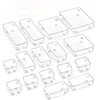 Ensemble de boîtes de rangement à tiroirs combinaison de commode en plastique transparent boîte de séparation d'arrangement d'encombrement multifonctionnel