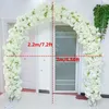 Party dekoration Anpassa vita körsbärsblommor Arch Door U Shaped Design för bröllopsbakgrundsväg citerade rekvisita