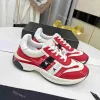 Calfskin Shoes Women Casual Designer Vintage Canvas Shoe Mesh Sneakers Running Tour Gold Sier Trainer with Box 96087