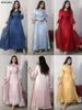Etnische kleding Siskakia Mode Moslim Tweedelige Abaya Jurk Set Chique Heldere Zijde Zacht Satijn Dubai Turkije Arabische Wrap Gewaad Corban Eid Al