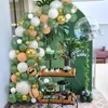 Parti dekorasyon retro yeşil altın balonlar kemer çelenk kiti mutlu yıllar balon düğün bebek duş arka plan dekor malzemeleri