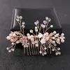 Wedding Hair Jewelry Rhinestone Flower Comming Pin na głowę dla kobiet Bride Girl Bridal R230612