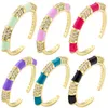 Y2K Chic Candy Colors Anelli a dito aperti con anello di geometria coreana di tendenza in pietra di cristallo trasparente Regali di gioielli per feste raffinati