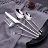 Set di stoviglie 30 pezzi Set di posate in acciaio inossidabile Stoviglie da cucina Coltello Forchetta Cucchiaio Posate Posate in oro per 6 persone