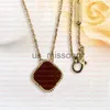 Pendant Necklaces Classic Fashion Pendant Necklaces for women Elegant 4Four Leaf Clover locket Necklace Highly Quality Choker chains Designer Jewelry J230612