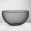 Dinnerware Sets 2pcs Desktop Storage Baskets Iron Wire Hollow Container Kitchen Fruit