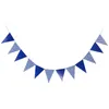 Decorazione per feste 12 bandiere 17 cm Ghirlande di striscioni blu colorati Ghirlande di stamina di compleanno Gagliardetto Baby Shower Forniture per ghirlande di nozze