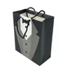 Present Wrap 5 PCS toalettartikel Organiserare Shopping Inpackning Papperspåse Kraft 5st Black Tuxedo Creative Bridegroom