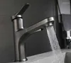 Robinets de cuisine Design laiton salle de bain évier robinet extractible bassin mitigeur mitigeur eau froide cuivre pistolet gris