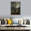 Jungle Animals Canvas Wall Art Hand Painted View of Saint Cloud Henri Rousseau Painting for Sale High Quality