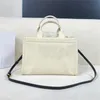 Bolsa Grande Cabas Thais Em Têxtil Listrado Luxo Designer Estampa Carta Bolsa Feminina Compras Bolsa de Ombro Top Carteira Totes