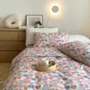 Bedding sets 100Cotton Floral Print Vintage Bedding Set Simple Comfortable Duvet Cover Set with Sheet Comforter Covers cases Bed Linen Z0612