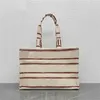 Large Cabas Thais Bag In Striped Textile Luxury Designer Letter Print Handbag Women Shopping Shoulder Bag Top Wallet Totes