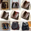 Neonoe Bucket Bag Designer Fashion Women's Handbag Purse Leather Print DrawString Shoulder Crossbody Bag Handväska kan vara stygg rem