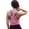 Active Shirts Breathable Backless Yoga Vest Solid Color Quick Drying Running Gym Sport Shirt Women Fitness Sleeveless Pink Tank Top