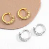 Hoop Huggie Smyoue 18k 3cttw Hoop Earring for Women 4mm Stones D Color Sparkling Created Diamond Earring 100% 925 Sterling Silver 230609