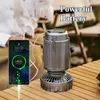 Latarnia kempingowa słoneczna z wentylatorem, głośnikiem, Bluetooth, ładownym obozowym LED LED LED Portable Namiot Lampa rozciągająca bateria Bateria ładowanie USB wędkowanie wędkarstwo