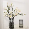 Suszone kwiaty Symulacja Magnolia Flower Decor Decoration Układ salonu Wysoka gałąźna podłoga sztuczna jakość fałszywy fałszywy