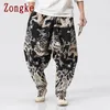 Pants Zongke Dragon motif pantalon hommes Joggers pantalon hommes pantalon Streetwear pantalons de survêtement sarouel hommes pantalon XXXL 2022 printemps nouveau