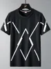 Men's T-skjortor Summer Fashion Mönster T-shirts Män Kort ärm Andas andas cool nylon spandex snabb torr tee tops male plus size lossa