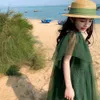 Mädchenkleider Mädchen Kinder Sommerkleid Grün Prinzessin für Mädchen Bebe Kostüm Robe Kleidung Mesh