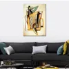 City Dynamics Large Handmade Abstract Oil Painting on Canvas with Textured for Living Room Wall Art