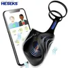 HESEKS APP Remote Penis Training Doppio anello Vibratore Masturbatore maschile Ritardo Cock Ring Glande Massaggiatore Giocattolo del sesso per gli uomini L230518