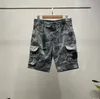 Designer Mens Stone Shorts Big Pocket Camouflage Cargo pants Summer Loose Couples Beachwear Pantaloni sportivi Casual Bussola da uomo Pantaloncini ricamati Pantaloncini al ginocchio