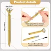 60 stks Diamond Gold Pennen Fancy For Women Pen Met Op Top Office Decor Metalen Balpen