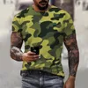 T-shirts pour hommes 3D Camouflage T-Shirt Hommes Vêtements Mode Casual O Neck Short Sleeve Summer Street Oversized Men Sport Military T Shirts 230612