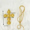 Pendant Necklaces Big Cross & Necklace For Women Men Ethiopian Gold Color African Jewelry Eritrea Party Gift