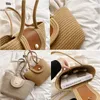 Sacos de noite Moda Cesta Bolsa Feminina Verão Praia Portátil Algodão Tecido Tecido Saco Fêmea Grande Capacidade Tote Ombro Shopper Sac