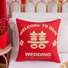 Kissen 2 Stück bedruckte Hochzeitshülle im chinesischen Stil, dekorative Heimdekoration, Kissenbezüge