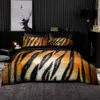 Conjuntos de cama Conjunto de cama de qualidade Capa de edredom com estampa de leopardo selvagem com estojo Ultra macio e fácil de cuidar para King Queen Size Z0612