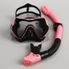 다이빙 마스크 JSJM Professional Snorkel Diving Mask Snorkels 고글 안경 다이빙 고글 수영 튜브 세트 스노클링 마스크 성인 Unisex 230612