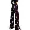 Dames Broek Capri Xingqing y2k Vrouwen Fairycore Grunge Star Print Hoge Taille Broek met Zakken 2000s Esthetische Joggingbroek Streetwear 230609