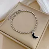 Charm Bracelets 20 pçs/lote Aço Inoxidável Gold Silver Color Moon Charms Chain Bracelet For Women Fashion Jóias Presente Atacado