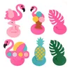 Party Decoration 2Pcs Hawaii Theme Decorations DIY Felt Flamingo Table Centerpiece Hawaiian Tropical Summer Wedding Birthday Supplies