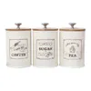Tools 3x Retro Tea Coffee Sugar Kitchen Storage Canisters Set Jar Pot Container Tin