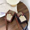 Kleine tas Nieuwe trendy damestassen Mode Textuur Schoudertas Gedrukt Contrastkleur Crossbody Telefoontas 80% online outlet store