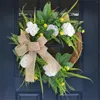 Decorative Flowers Wreath For Fall Spring And Autumn Artificial Magnolia Summer Daily Outside